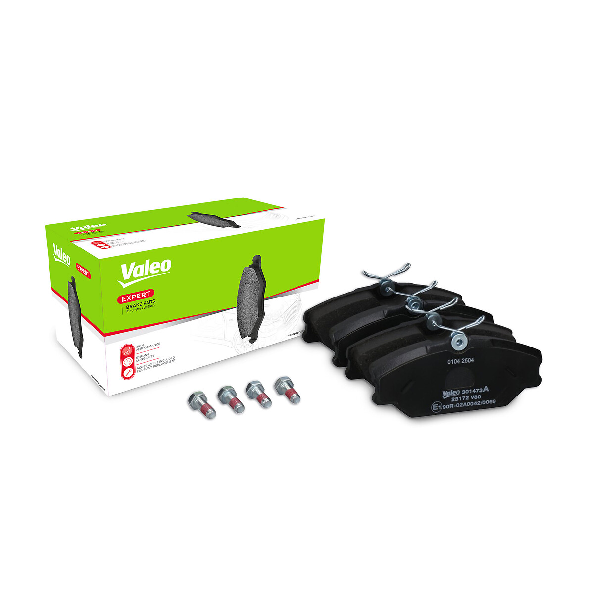 Jeu de 4 plaquettes de frein VALEO ref. 301473A